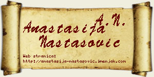 Anastasija Nastasović vizit kartica